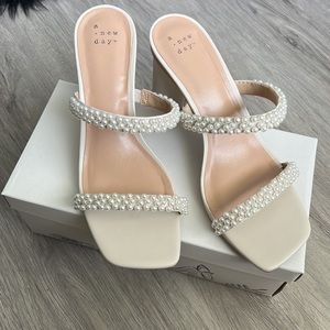 Pearl Block Sandals
